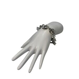 Vintage‎ Silver Tone Signed Hallmark 'Thanks Mom' Many Hats 8" Charm Bracelet